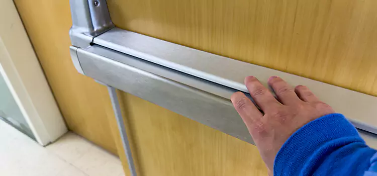 Installing a Push Bar on a Door West Seneca